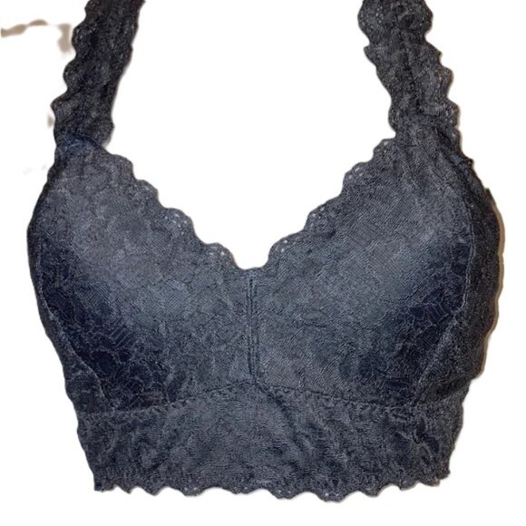 FELINA Racerback Gray Grey Lace Bralette Womens Size Large - Picture 1 of 14